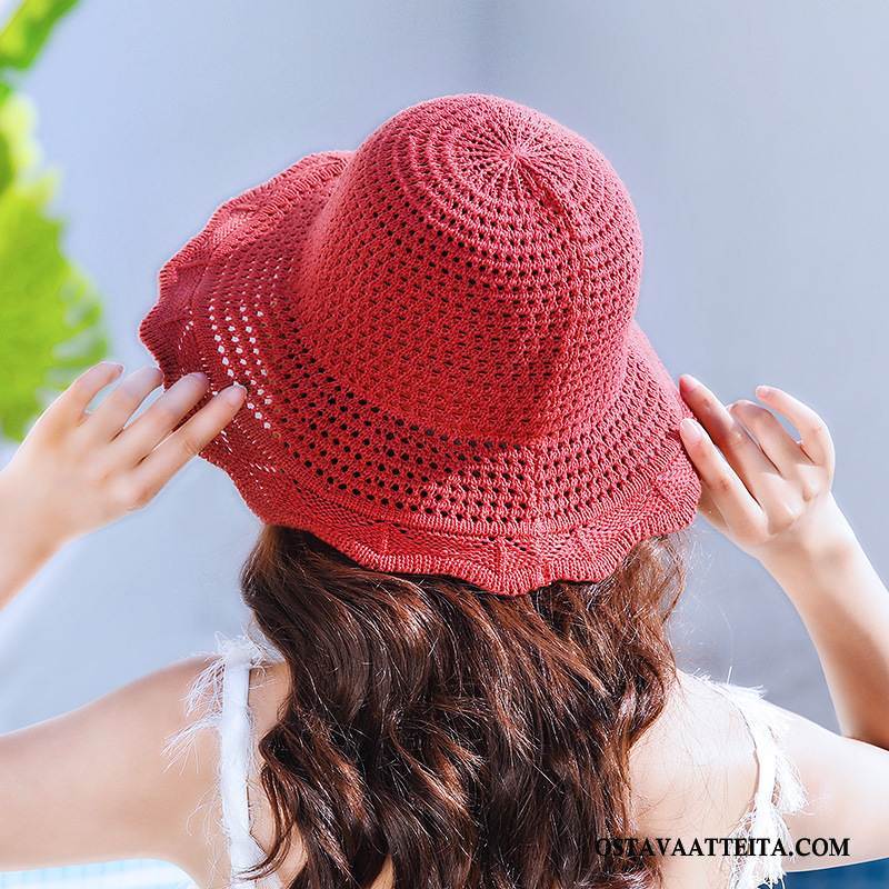 Hattu Naisten Kesä Nahka Matkustaminen Aurinkohattu Tila Mutka