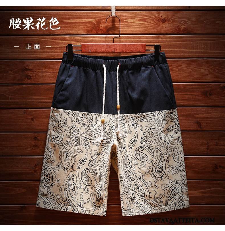 Housut Miesten Kukka Vintage Muoti Shortsit Casual