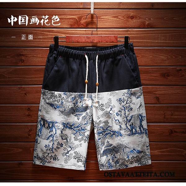 Housut Miesten Kukka Vintage Muoti Shortsit Casual