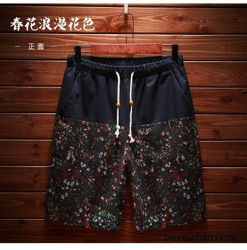 Housut Miesten Kukka Vintage Muoti Shortsit Casual