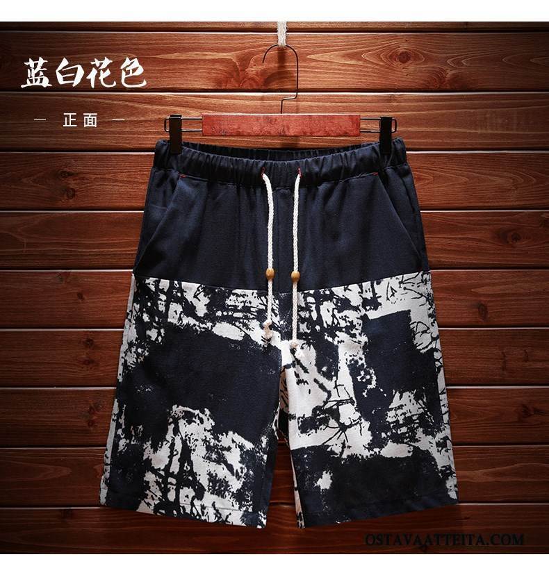 Housut Miesten Kukka Vintage Muoti Shortsit Casual