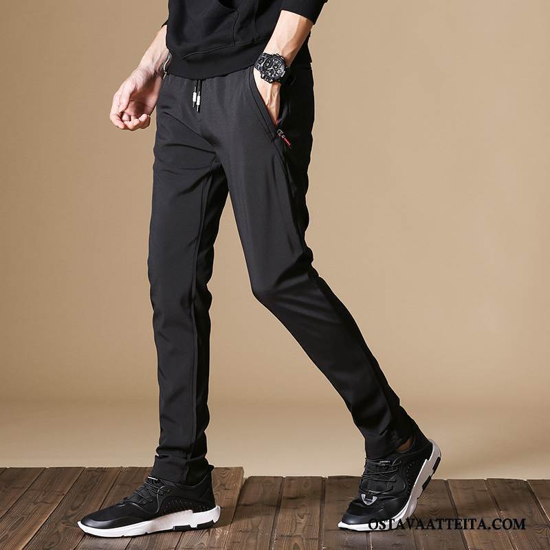 Housut Miesten Sininen Harmaa Musta Casual Housut