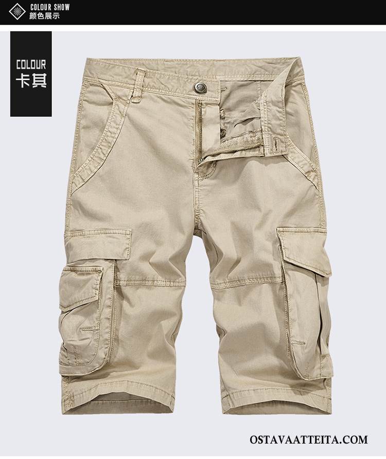 Housut Miesten Valkoinen Cargo Khaki Uusi Shortsit