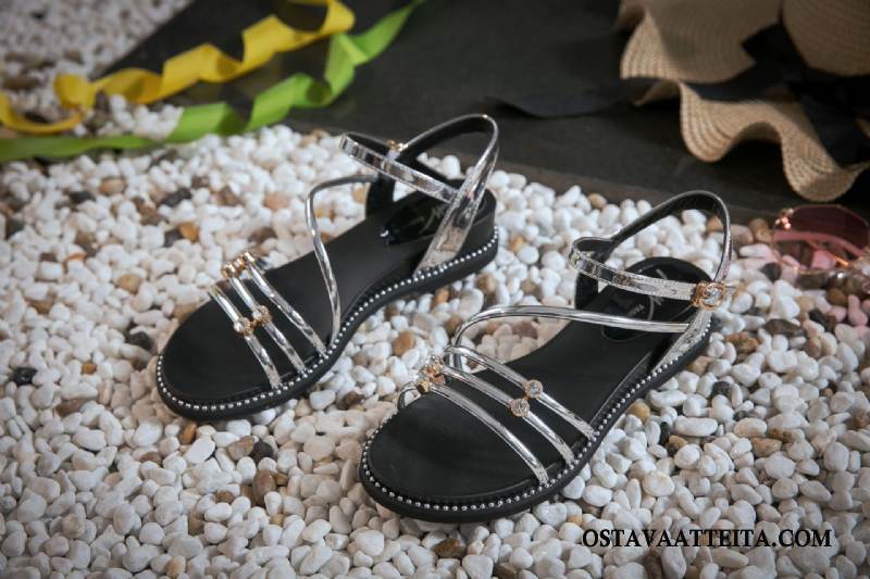 Sandaalit Naisten Naisille Tasainen Kesä Strassi Yksinkertainen Kengät