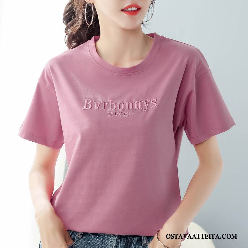 T-paidat Naisten Punainen Lyhythihainen Trendi T-paita Takki Kesä
